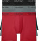 Calvin Klein Men's 3 Pack Microfiber Stretch Low Rise Trunks Red Size Large