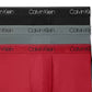 Calvin Klein Men's 3 Pack Microfiber Stretch Low Rise Trunks Red Size Large