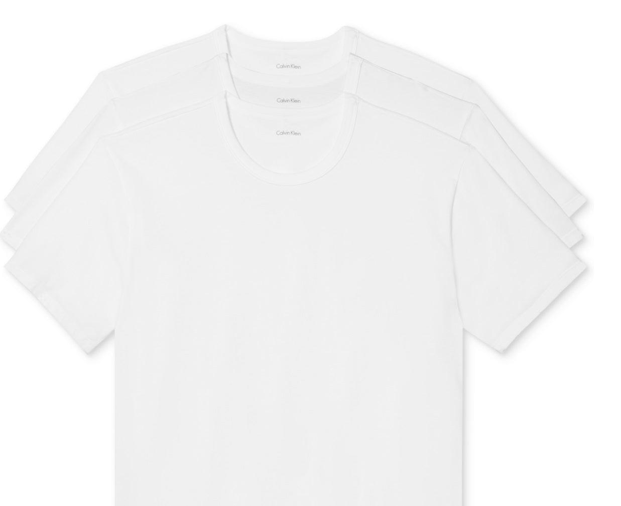 Calvin Klein Women's 3 Pack Stretch Cotton Crewneck T-Shirts White Size Small