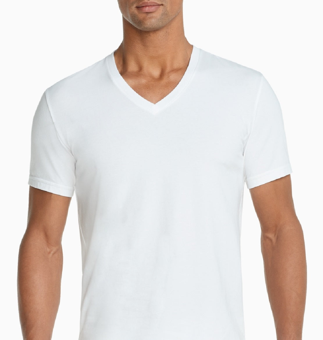 Nike Men's Everyday Stretch V Neck 2 Pack T-Shirts White Size Small