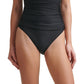 Dkny Women's Mesh Side Shirred One Piece Swimsuit Black