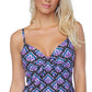 Island Escape Women's Scorpio Underwire Tankini Swim Top Black