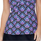 Island Escape Women's Scorpio Underwire Tankini Swim Top Black
