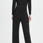 DKNY Women's Cowl Neck Long Sleeve Jumpsuit Black Size 4