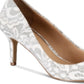 Badgley Mischka Women's Zuri Evening Pumps Shoes White Size 6.5 M