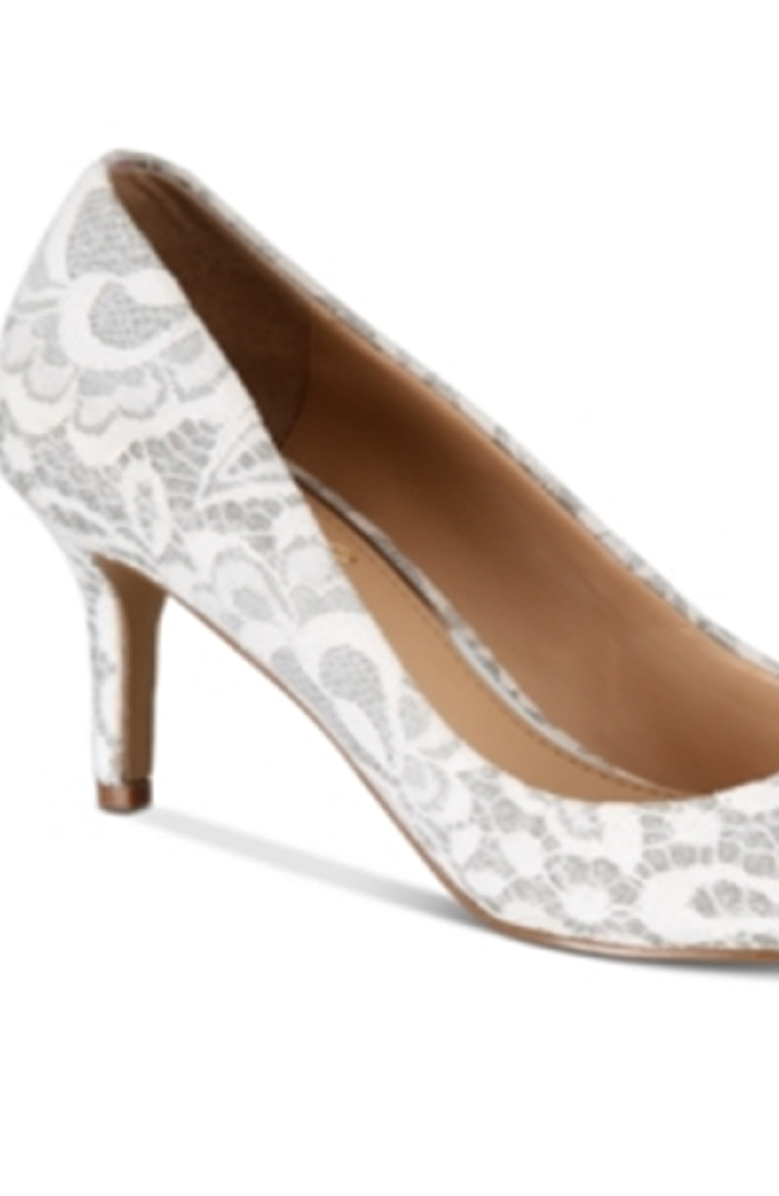Badgley Mischka Women's Zuri Evening Pumps Shoes White Size 6.5 M