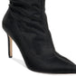 Badgley Mischka Women's Ronnie Fabric Pointed Toe Mid Calf Shoes Black Size 8.5