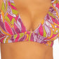 Becca Women's Psychedelica Shirred Bikini Swim Top Pink