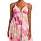 Tiare Hawaii Women's Gracie Tie Dye Cover Up Maxi Dress Orange Size One Size