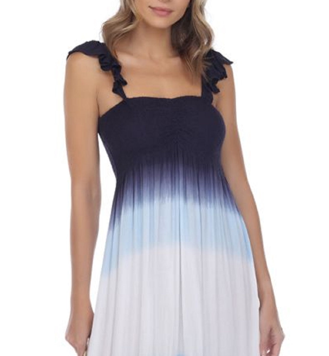 Raviya Women's Ombre High-Low Cover-Up Dress  Swimsuit Blue Size Medium