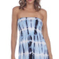 Raviya Women's Strapless Coverup Dress Swimsuit Blue