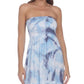 Raviya Women's Tie Dye Strapless Maxi Cover Up Dress Swimsuit Blue Size Medium