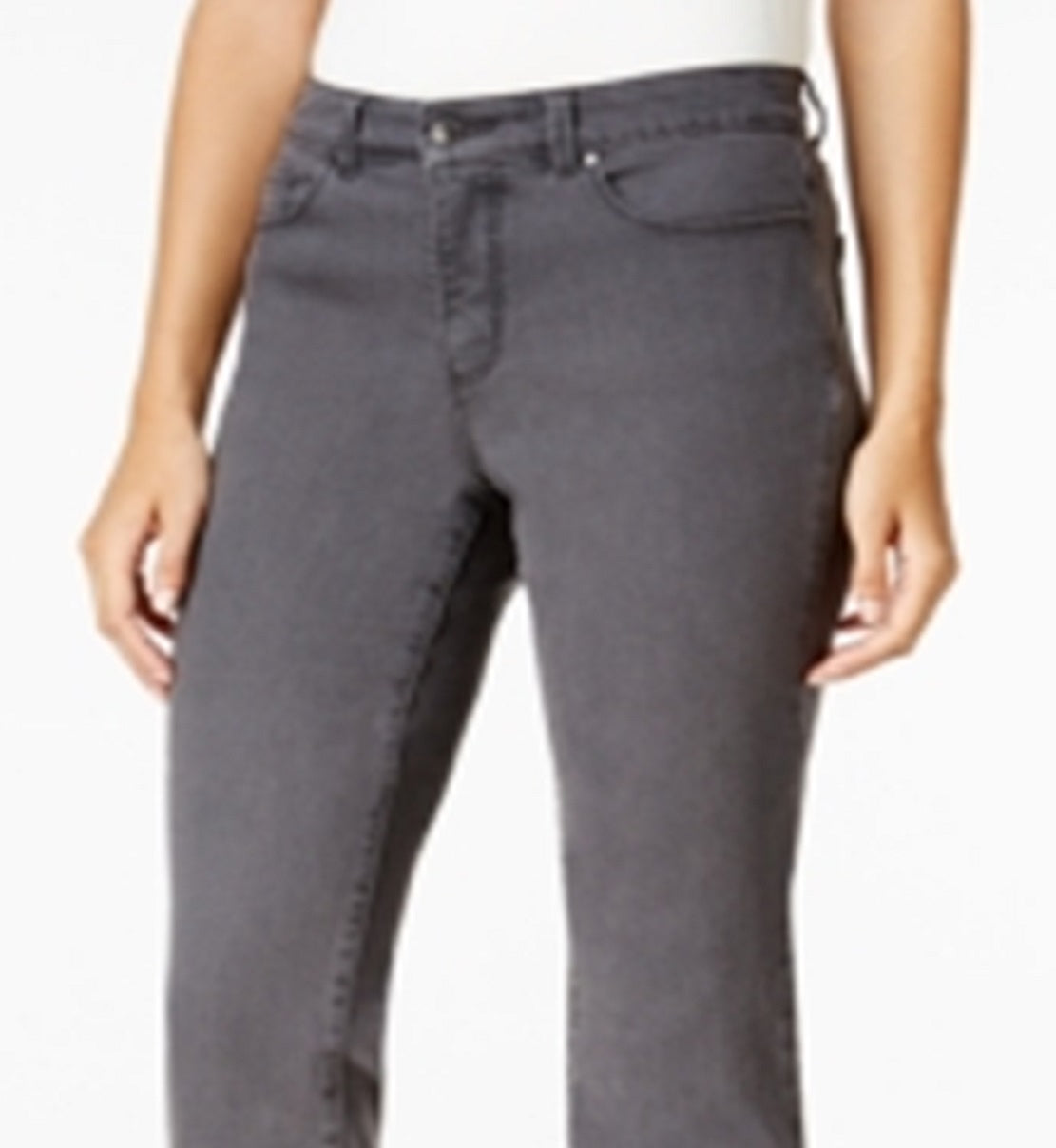 Charter Club Women's Lexington Straight Leg Jeans Gray Size 6