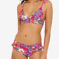 Hula Honey Junior's Impressionist Bloom Bikini Swim Top Purple Size X-Small