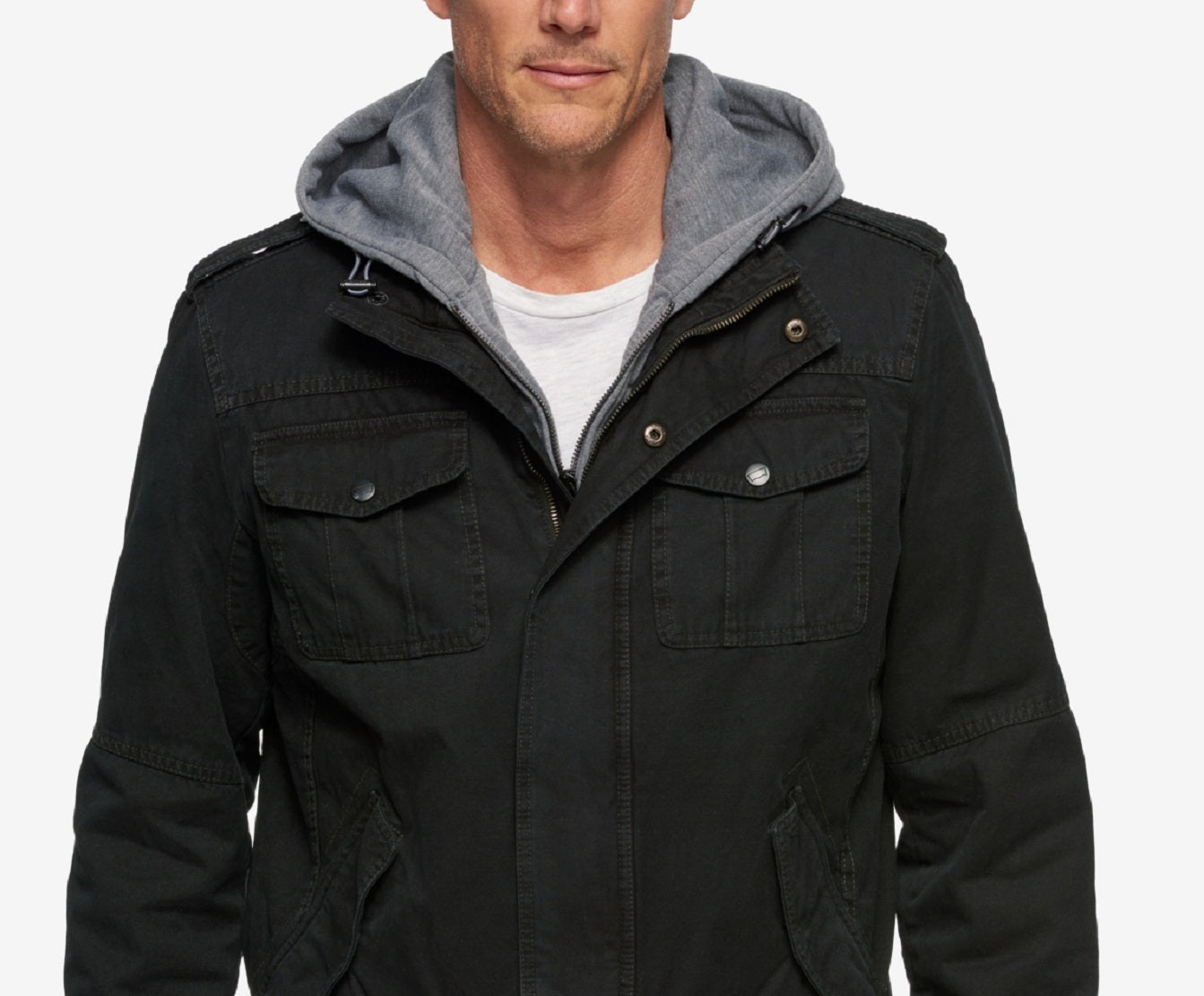 Levi's Men's Sherpa Lined Two Pocket Hooded Trucker Jacket Black Size Large