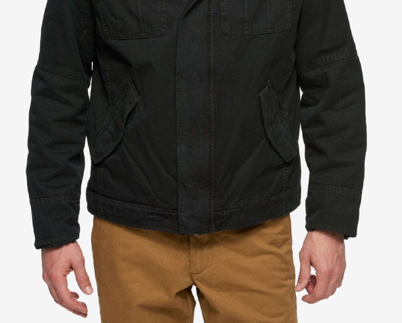 Levi's Men's Sherpa Lined Two Pocket Hooded Trucker Jacket Black Size Large