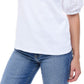Fever Women's Eyelet Puff Sleeve Top White Size Medium