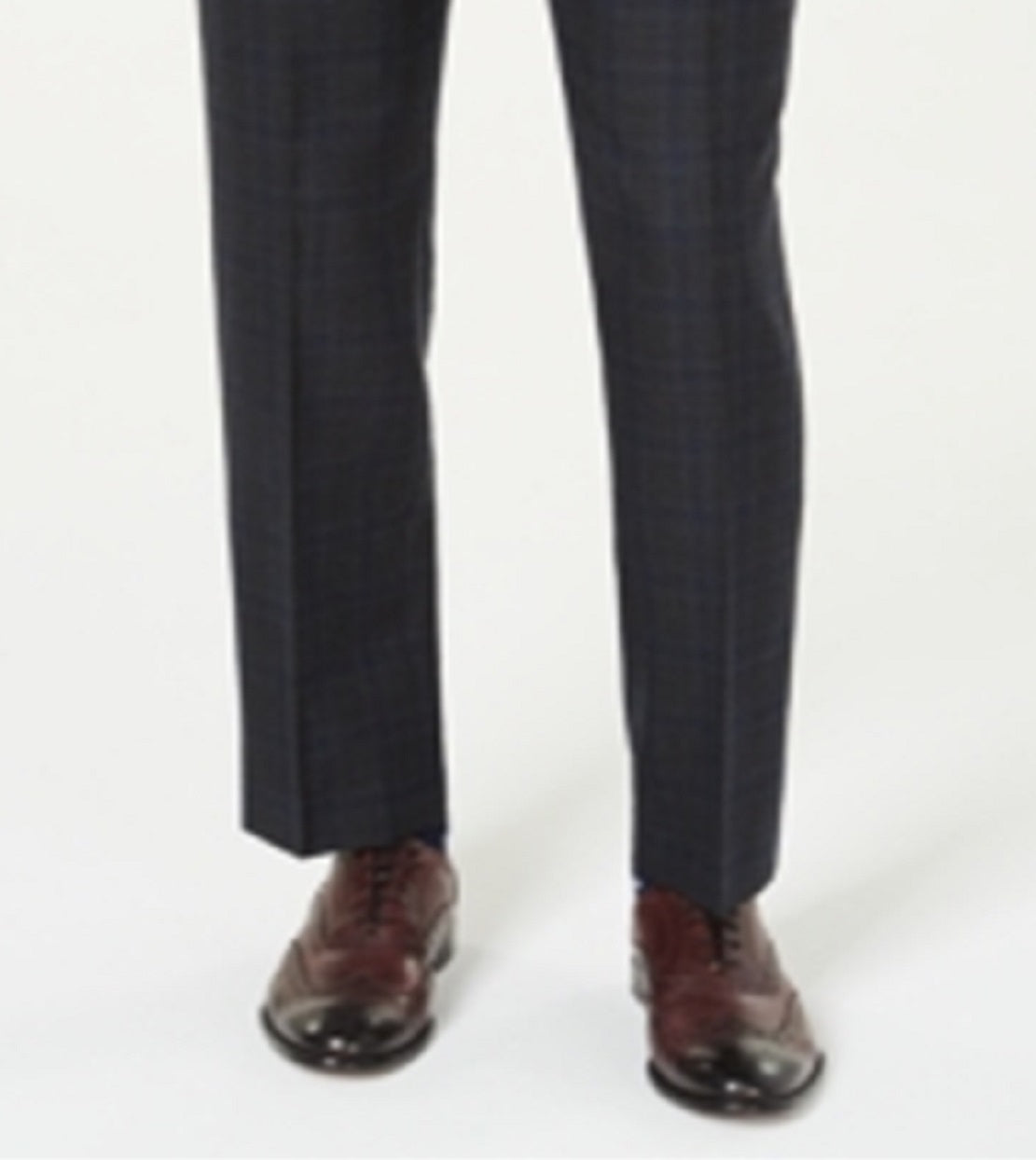 Tommy Hilfiger Men's Modern Fit Thflex Stretch Windowpane Plaid Suit Pants Gray Size 36X34