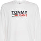 Tommy Hilfiger Men's Long Sleeve Corporate Logo TShirt White Size Medium