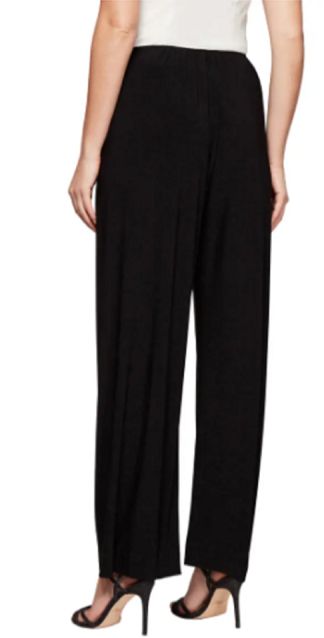 Alex Evenings Women's Wear To Work Straight Leg Pants Black Size Petite Small