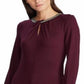 Ralph Lauren Women's Knit Stretch Jersey Top Red Size Medium