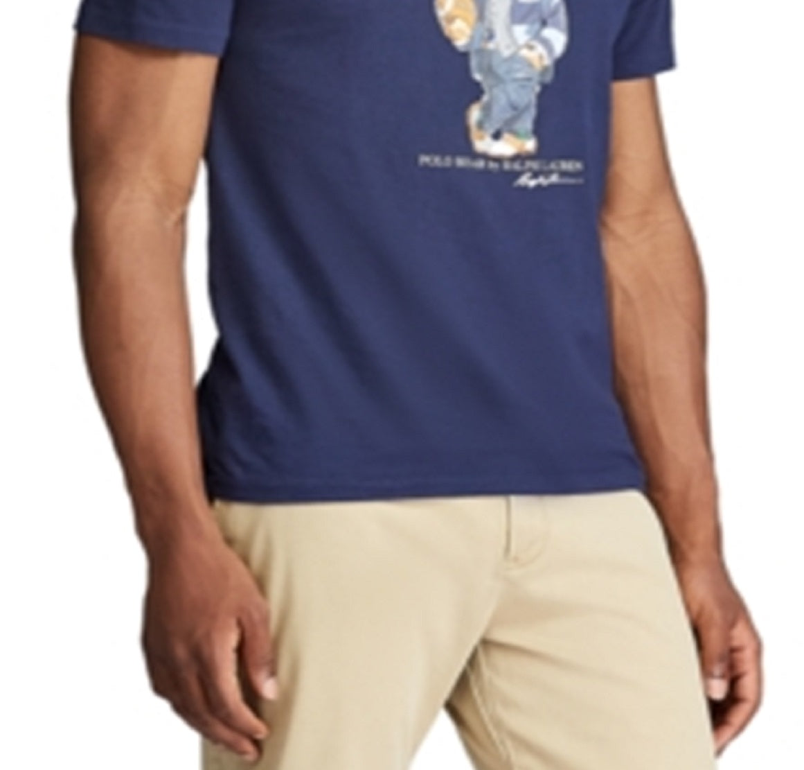 Polo Ralph Lauren Men's Custom Slim Fit Polo Bear T-Shirt Blue Size Small