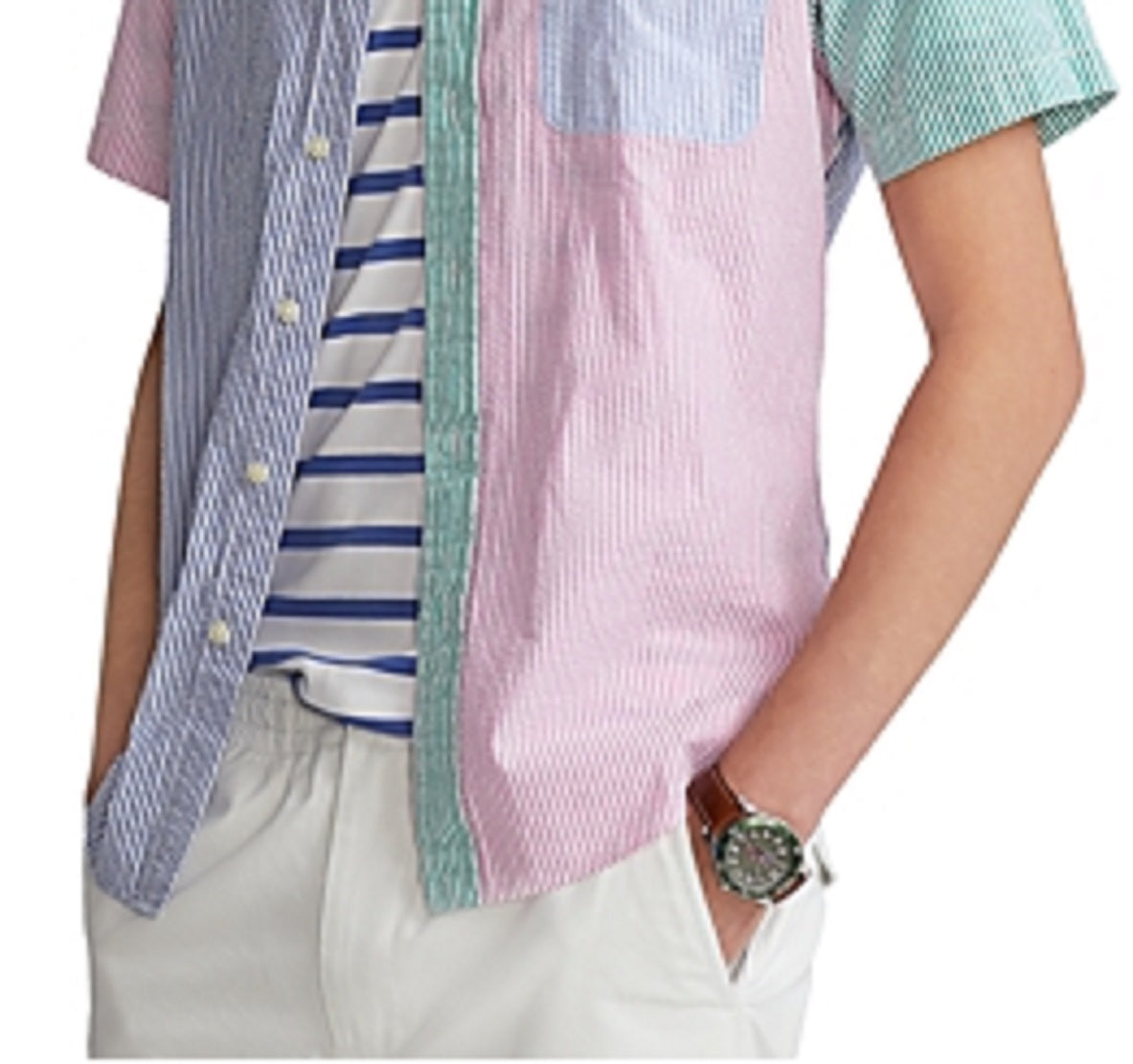 Polo Ralph Lauren Men's Prepster Classic Fit Seersucker Shirt Assorted Size Large