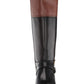 Bandolino Women's Jimani Leather Knee High Riding Boots Black Size 9.5 M