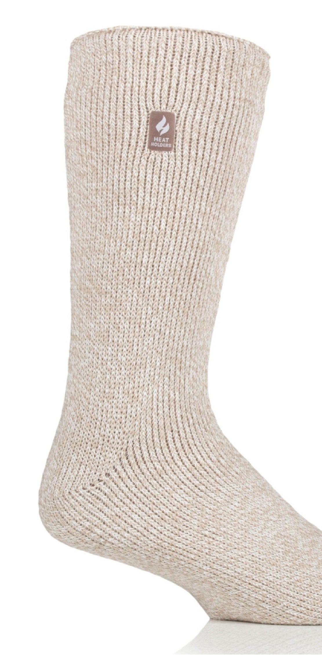Heat Holders Men's Dunnock Twist Crew Sock White Size 7-12