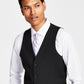 Alfani Men's Slim Fit Stretch Solid Suit Vest Black Size Large