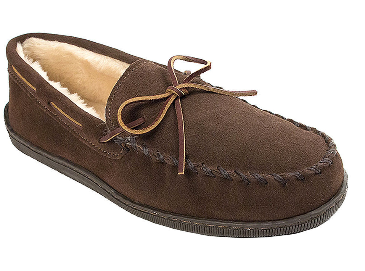 Minnetonka Men's Suede Moccasin Brown Size 10 M