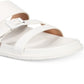 Aqua College Women's Sloan Leather Open Toe Casual Slide Sandals White Size 7.5 M