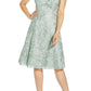 Adrianna Papell Women's Embroidered Cocktail Dress Blue Size 14