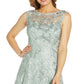 Adrianna Papell Women's Embroidered Cocktail Dress Blue Size 14