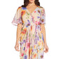 Adrianna Papell Women's Floral Print Chiffon Gown Brown Size 10