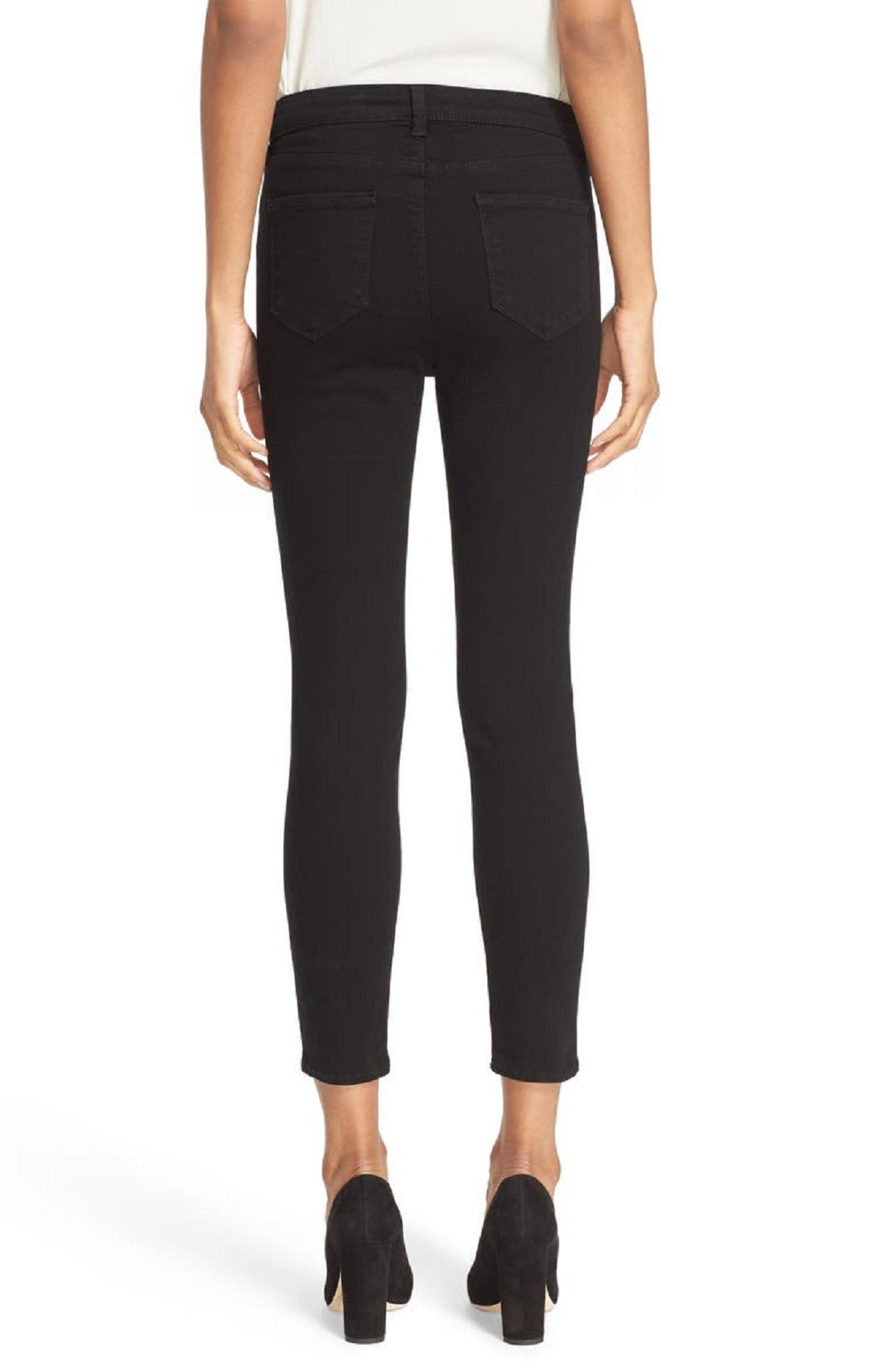 L'agence Women's Margot High Waist Crop Jeans Black Size 27