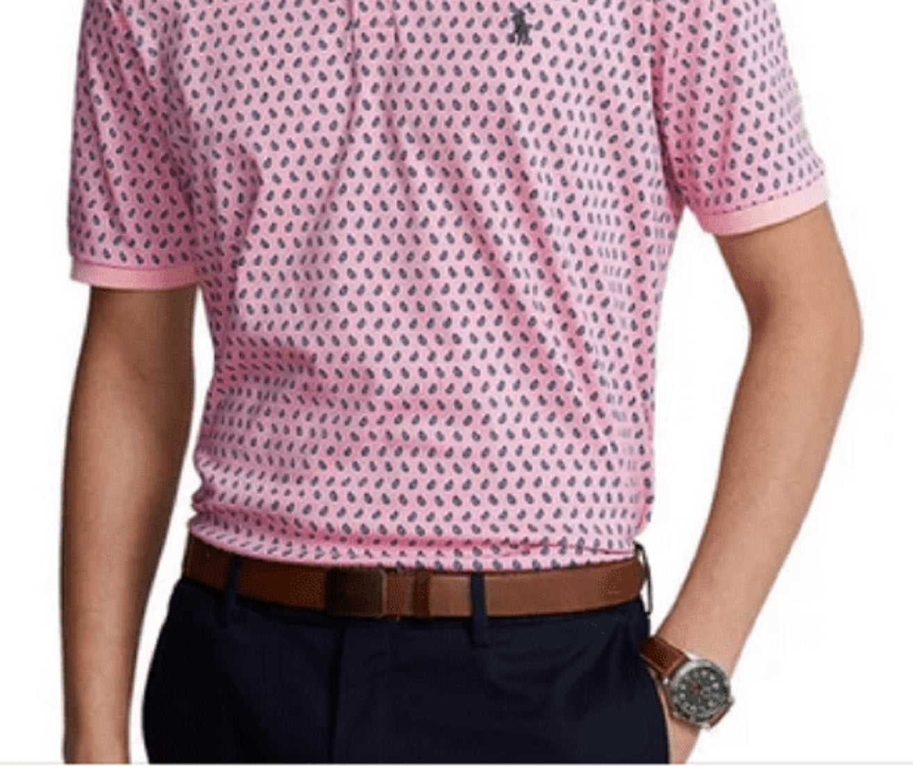 Polo Ralph Lauren Men's Classic Fit Soft Cotton Polo Shirt Pink Size X-Large