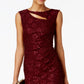 Connected Women's Sequined Lace Cutout Sheath Dress Purple Size 6