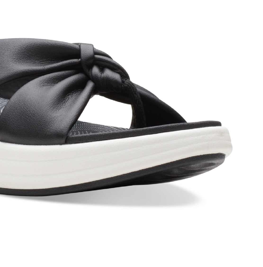 Clarks Women's Cloudsteppers Drift Ave Slip On Wedge Sandals Black Size 8 M