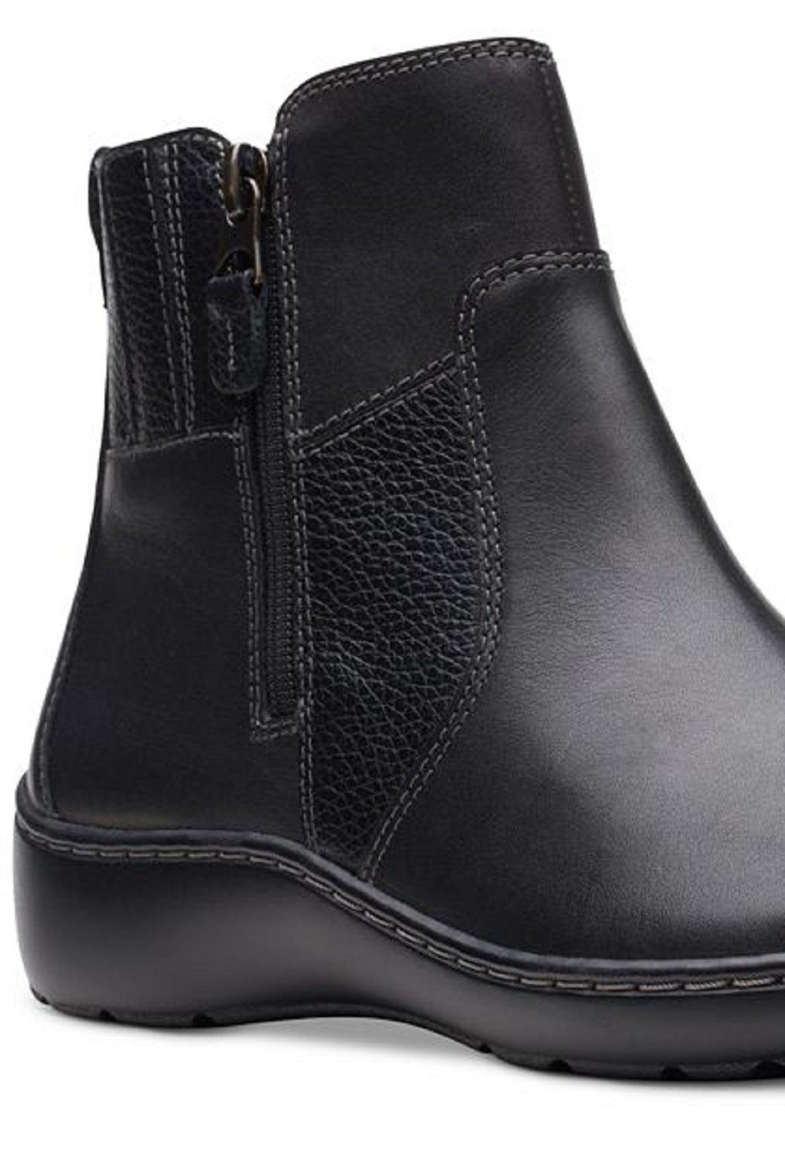 Clarks Women's Cora Grace Zipper Ankle Booties Black Size 6 M