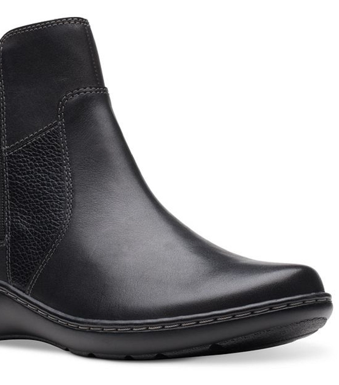 Clarks Women's Cora Grace Zipper Ankle Booties Black Size 6 M