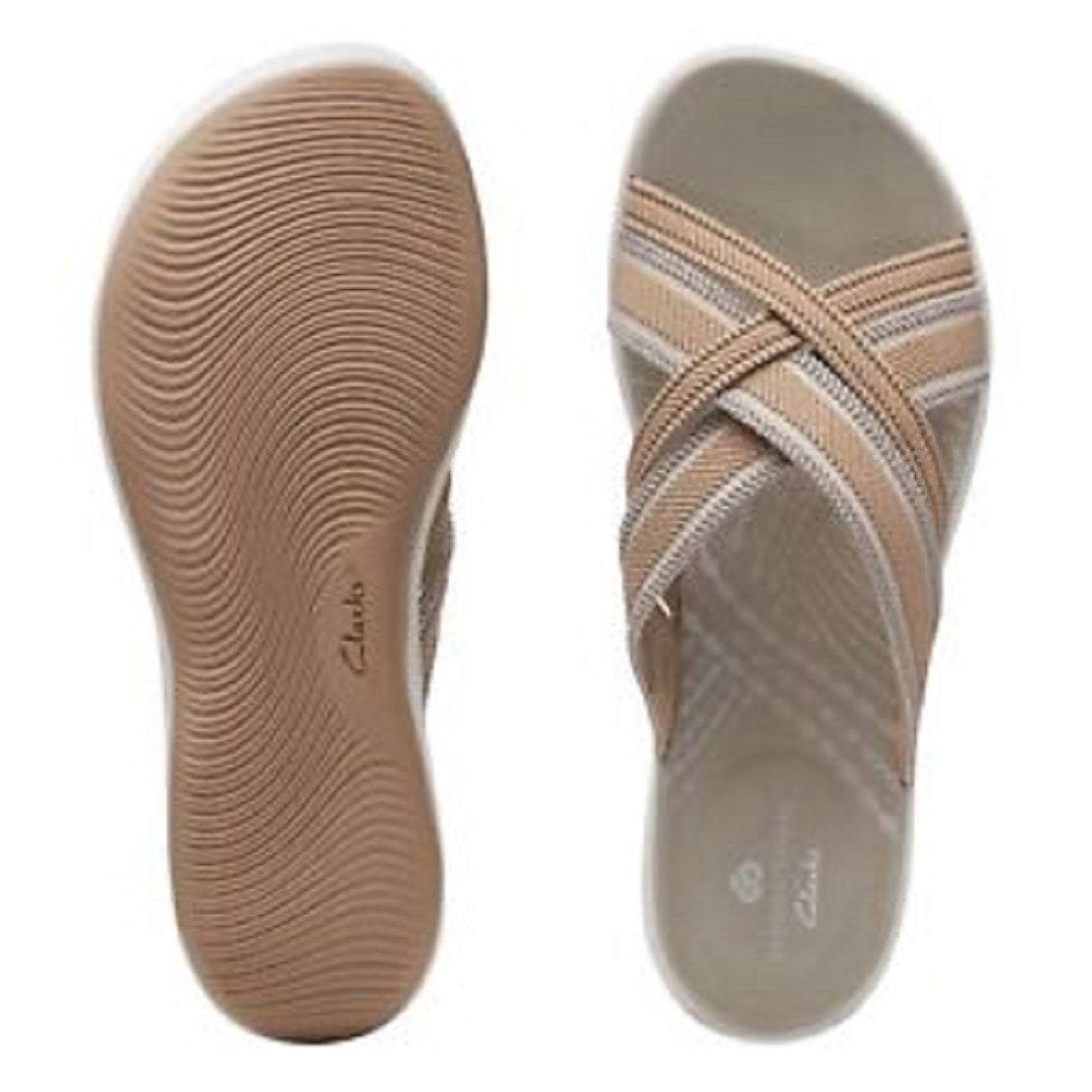 Clarks Women's Cloudsteppers Mira Isle Sandals Shoes Brown Size 7 M