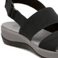 Clarks Women's Arla Jacory Flat Sandals Black Size 11 M