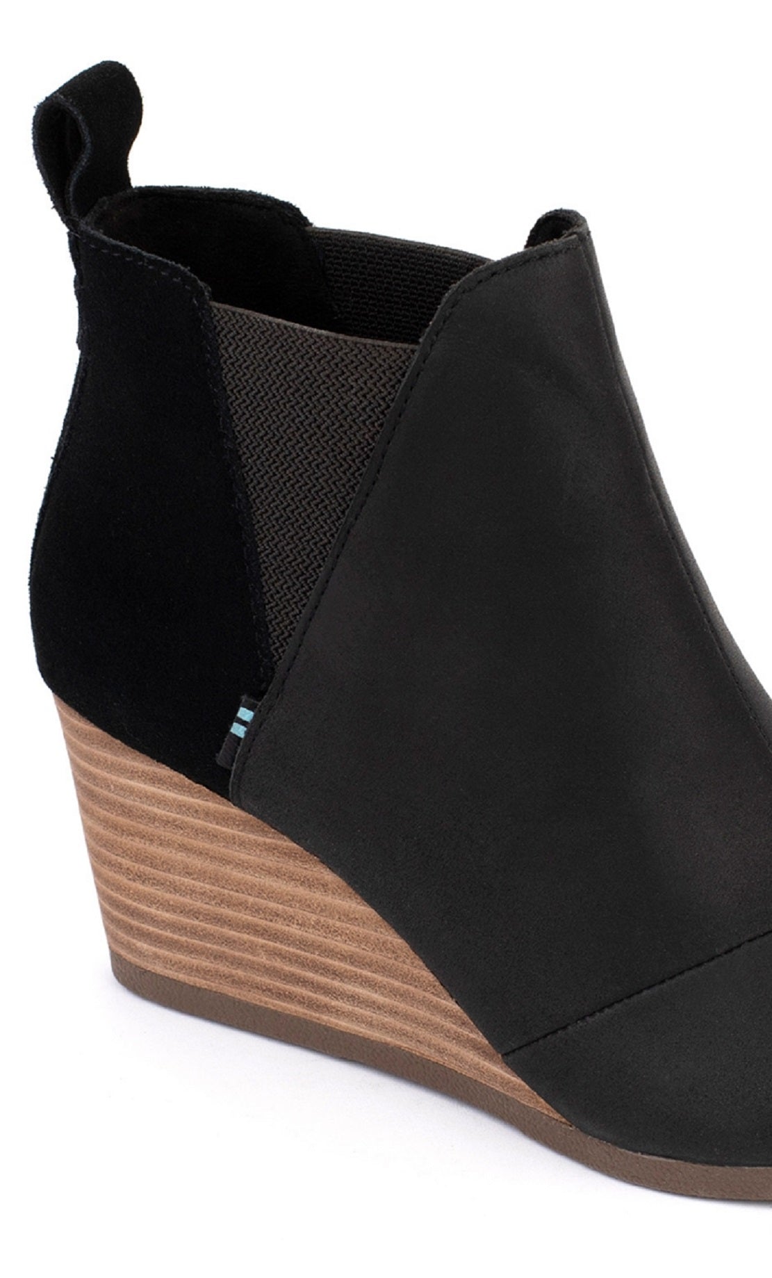 Toms Women's Kelsey Wedge Bootie Black Size 7M