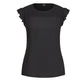 City Chic Women's Trendy Plus Shirred Flirt Top Black Size Petite Small