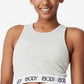 COTTON ON Women's Rib Racer Crop Tank Top Gray Size X-Small