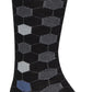 Cole Haan Men's Geometric Dress Crew Socks Black Size 7-12