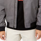 Alfani Men's Ribbed Bomber Jacket Heather Gray Size XX-Large