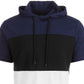 Ideology Men's Colorblocked Short Sleeve Hoodie Blue Size Medium