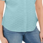 Karen Scott Women's Cotton Embroidered Shirt Blue Size M